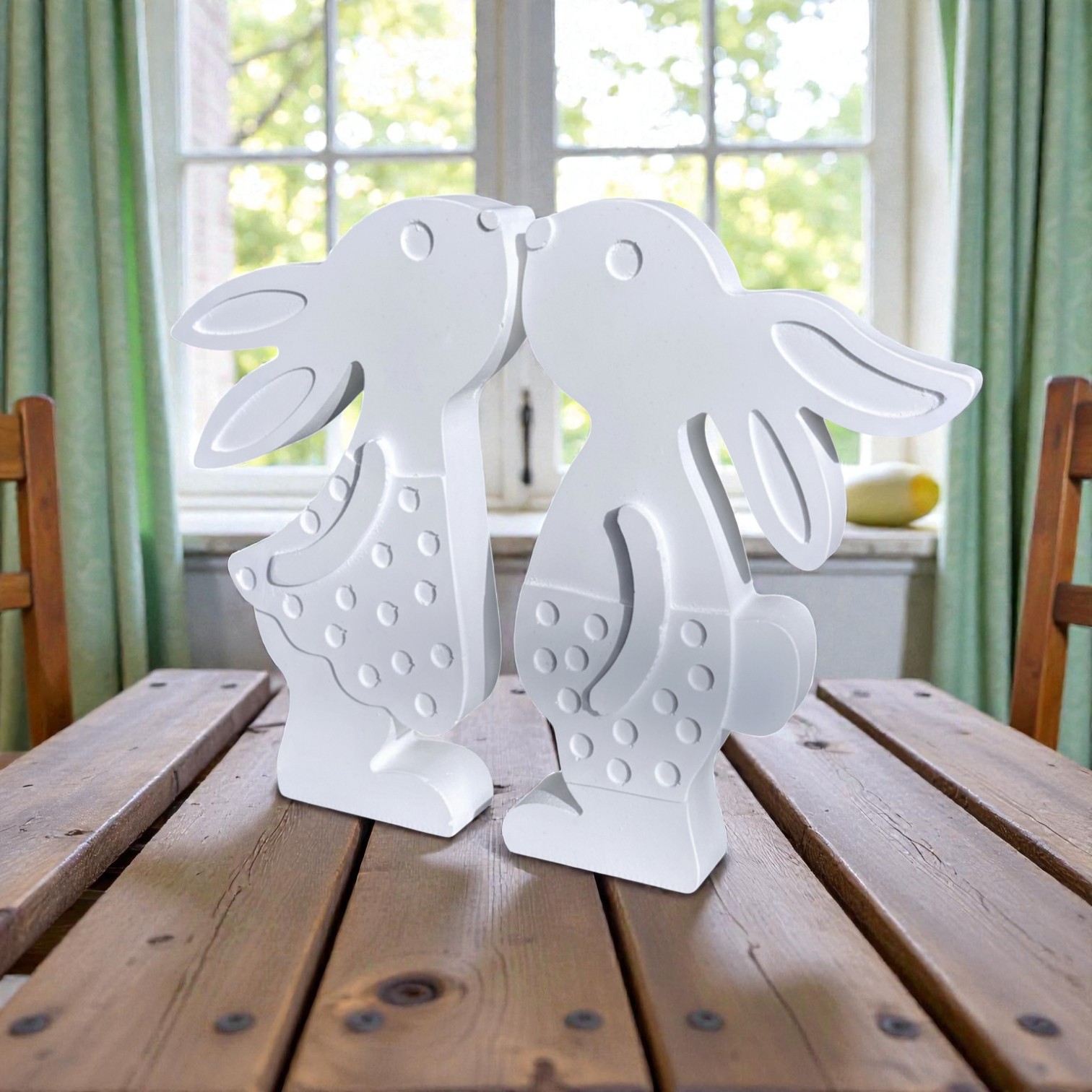 Hasenmädchen Hasenjunge Frühlingsdeko Hasenpaar Osterdeko aus Raysin Hasenmädchen Hasenjunge Frühlingsdeko Hasenpaar Osterdeko aus Raysin